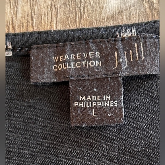 J. Jill Wearever Collection A Line Black & White Print Sleeveless Dress Sz Large - Picture 6 of 12